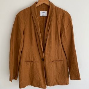 Old navy | xs camel linen blend unstructured blazer